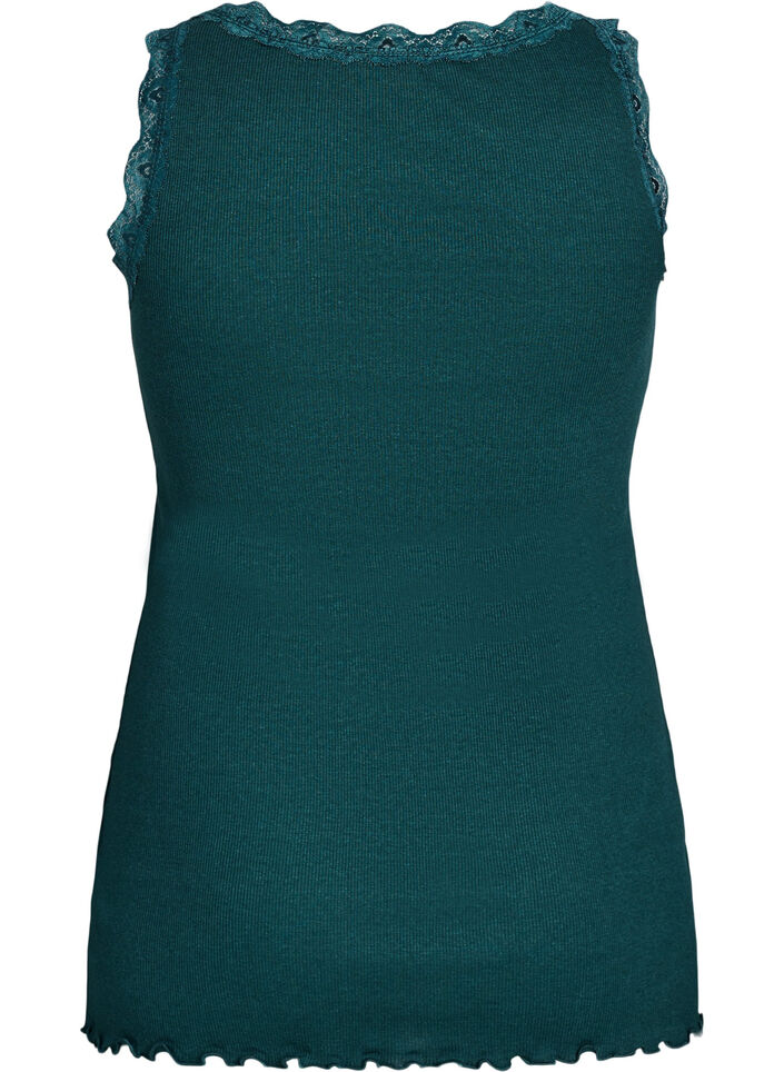 Top with lace trim, Green, Packshot image number 1