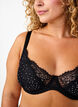 Full coverage bra with rhinestones, Black, Model image number 2