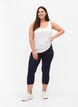 Basic 3/4-length viscose leggings, Blue, Model image number 1