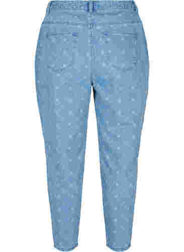 Mille mom fit jeans with print, Light blue denim, Packshot image number 1