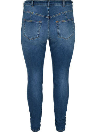 High-waisted Amy jeans with push-up effect, Blue denim, Packshot image number 1