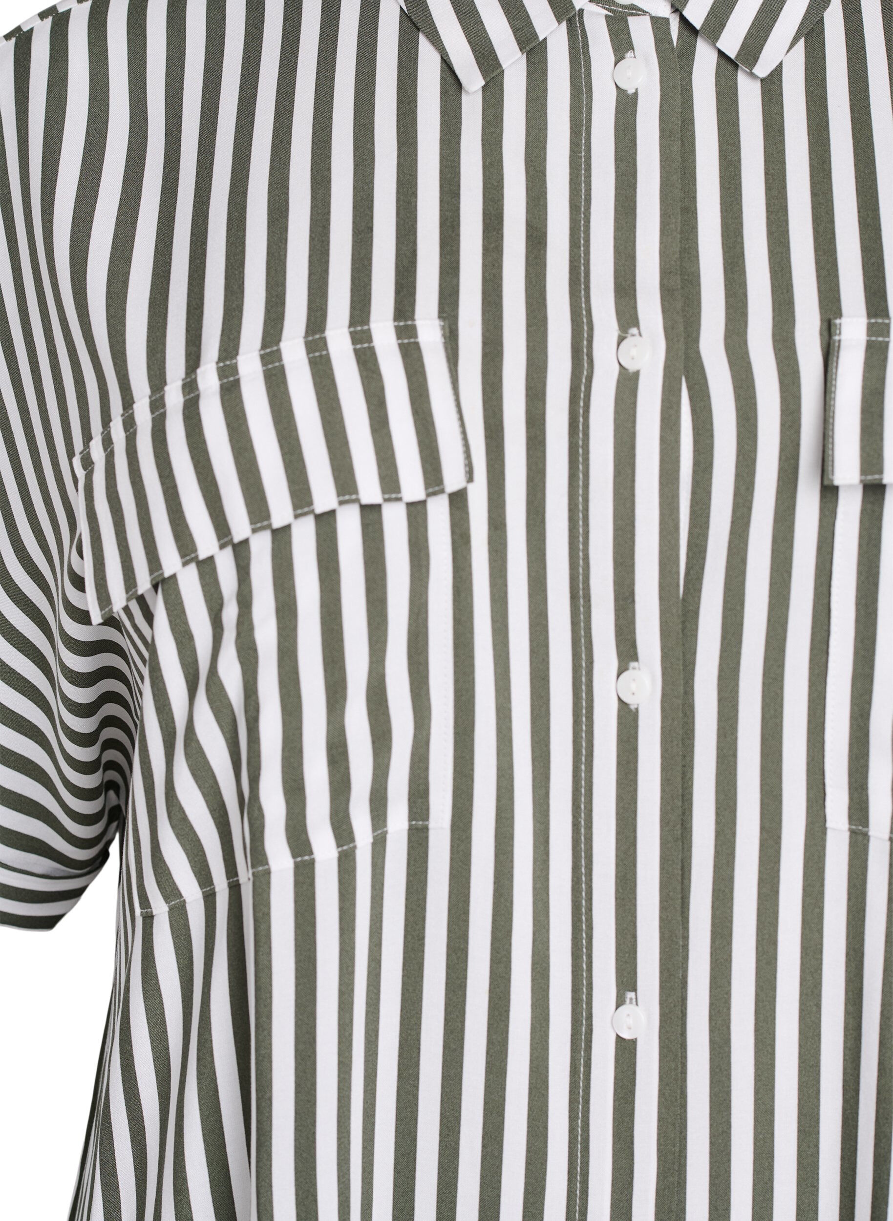 Zizzifashion FLASH - Long shirt dress with short sleeves, Green, Packshot image number 2