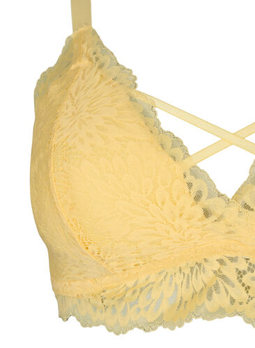Bralette with string detail and soft padding, Pale Banana ASS, Packshot image number 2