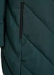 Long winter coat with hook fastenings and a faux fur collar, Green, Packshot image number 3