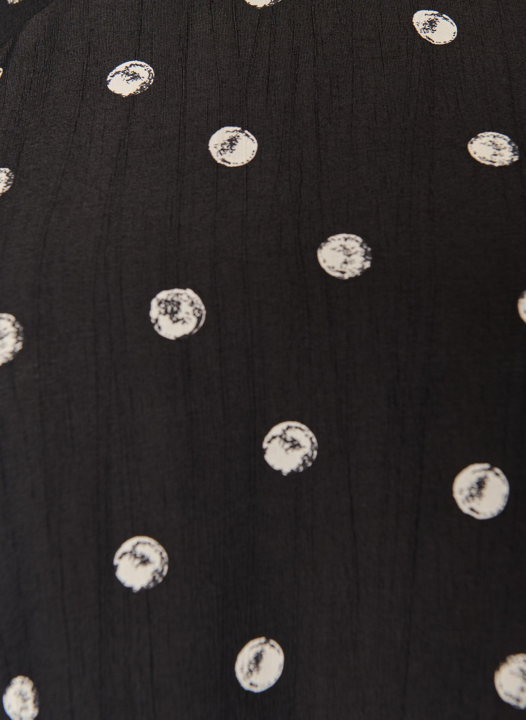 ZizzifashionShort viscose dress with balloon sleeves, Black, Packshot image number 2