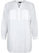 Tunic in cotton with 3/4 sleeves, Bright White, Packshot image number 0