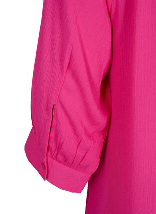 Viscose tunic with 3/4 sleeves, Beetroot Purple, Packshot image number 3
