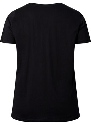 Sports t-shirt with print, Black w. Run Away, Packshot image number 1