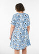 Short dress with floral print, Blue, Model image number 2