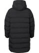 Puffer coat with hood and pockets, Black, Packshot image number 1