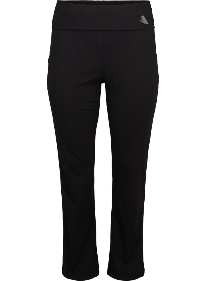 Sports trousers with a drawstring ankle, Black, Packshot image number 0