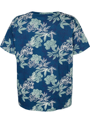 Oversize pyjama t-shirt with print, Insignia Blue AOP, Packshot image number 1
