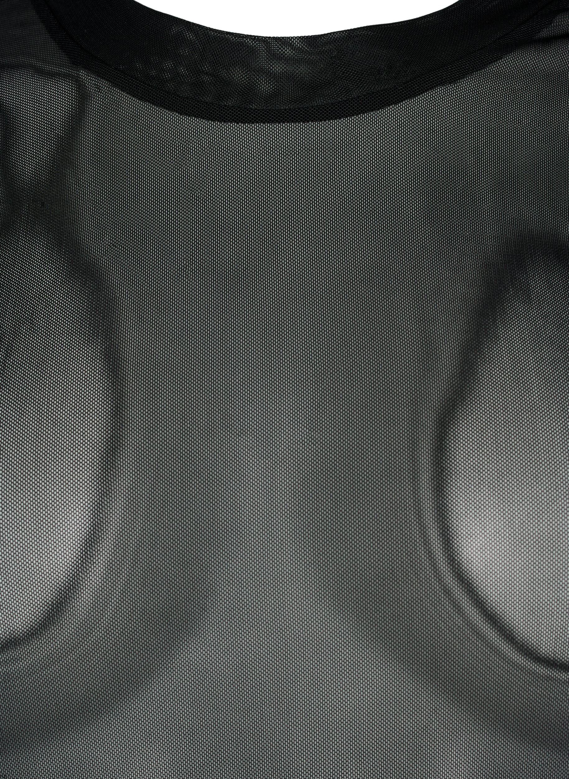 Zizzifashion Mesh blouse with dots, Black, Packshot image number 2