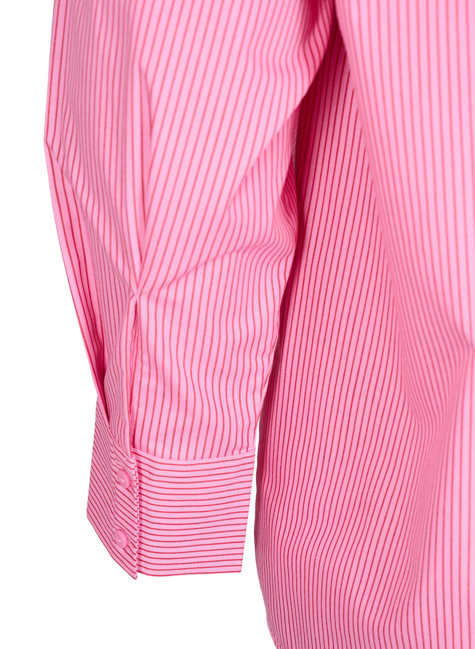 Zizzifashion Loose long-sleeved shirt with stripes, Pink, Packshot image number 3