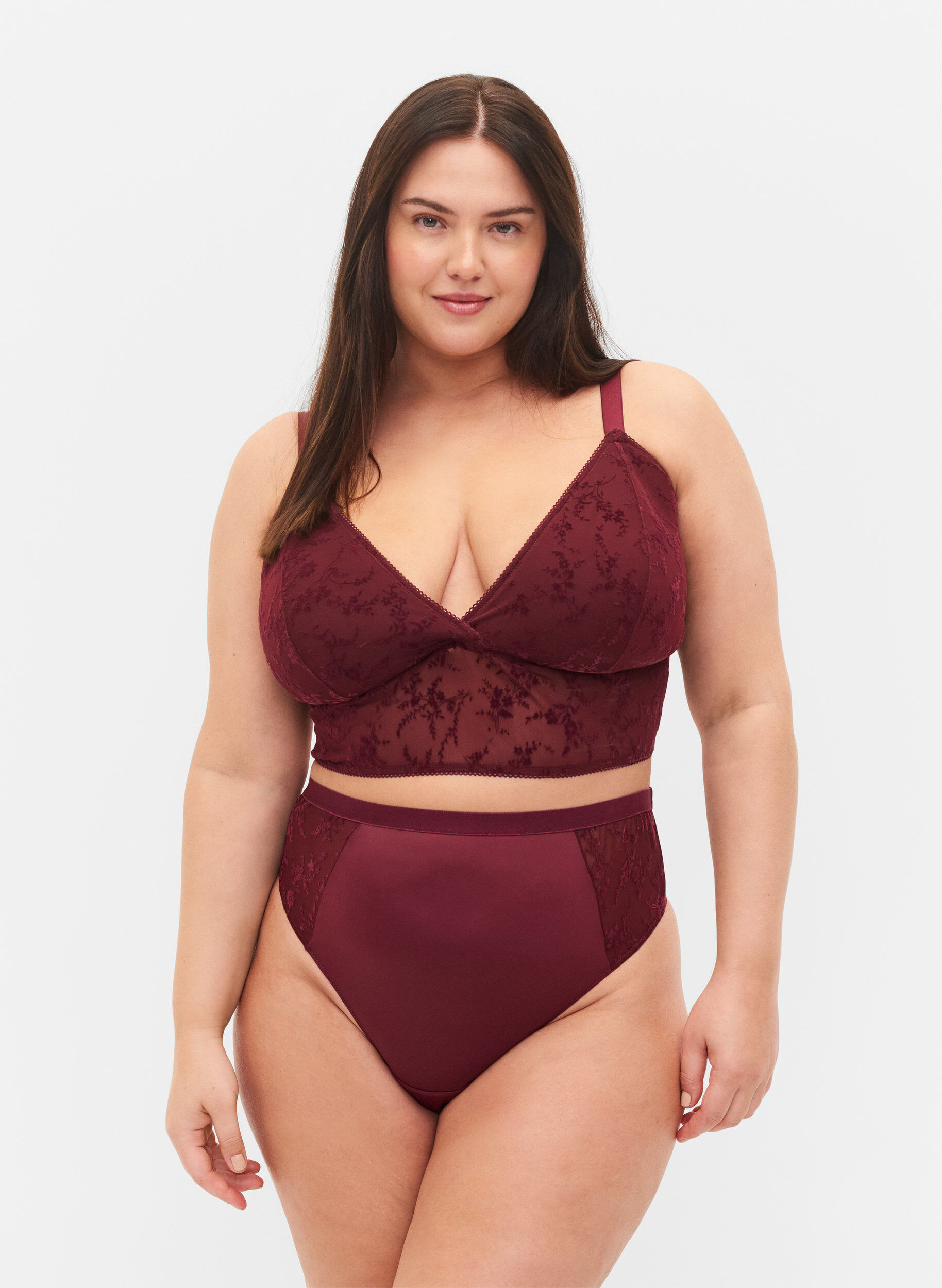 Zizzifashion Thong with regular waist, Bordeaux Ass, Model image number 0