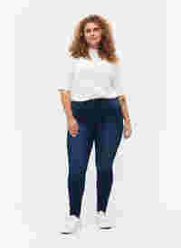 Super slim Amy jeans with high waist, Blue denim, Model
