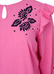 Cotton blouse with embroidery and ruffles, Pink, Packshot image number 2