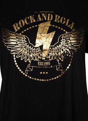 Short-sleeved cotton t-shirt with print, Black Rock, Packshot image number 2
