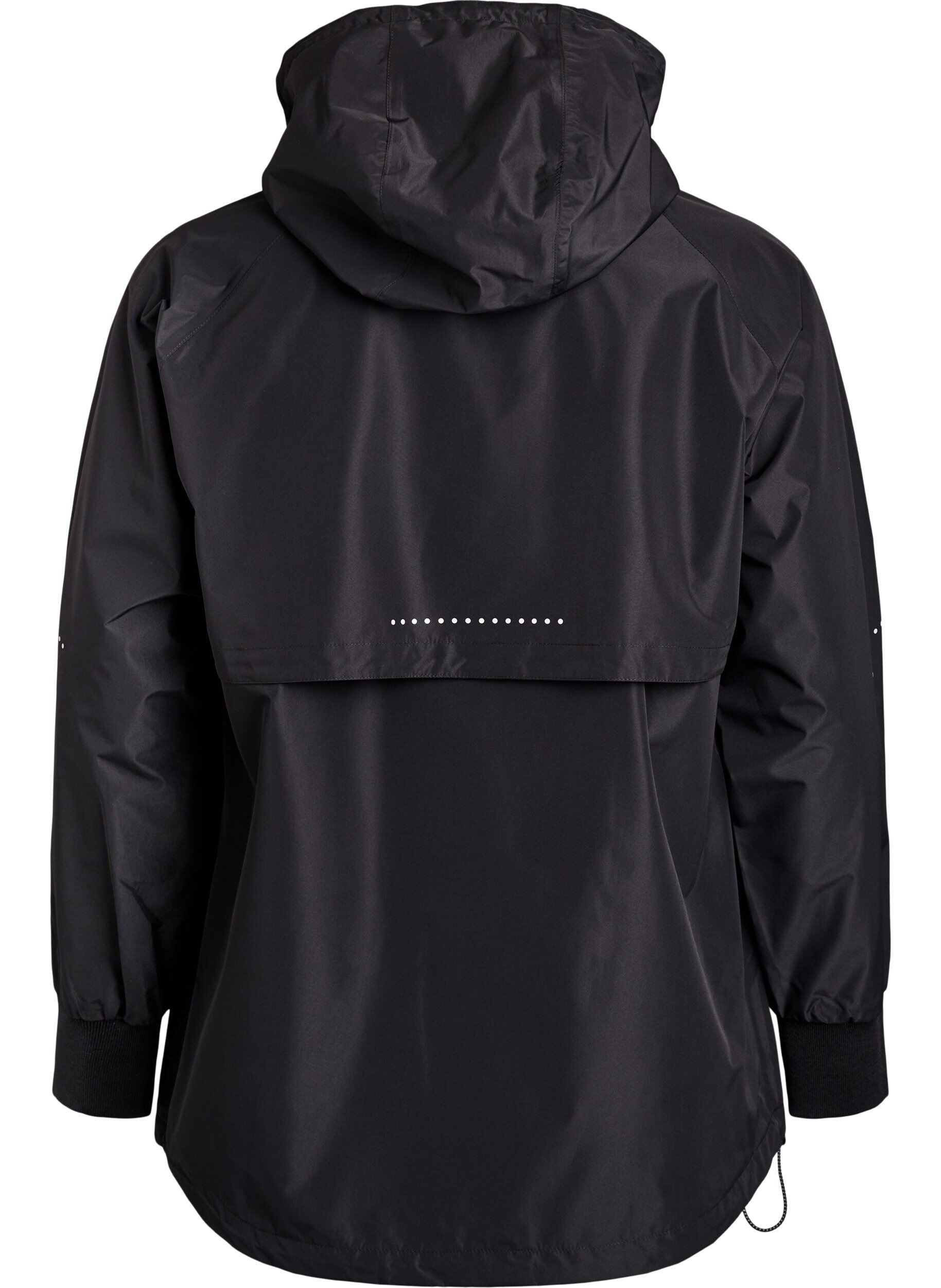 Zizzifashion Rain jacket with reflective details, Black, Packshot image number 1
