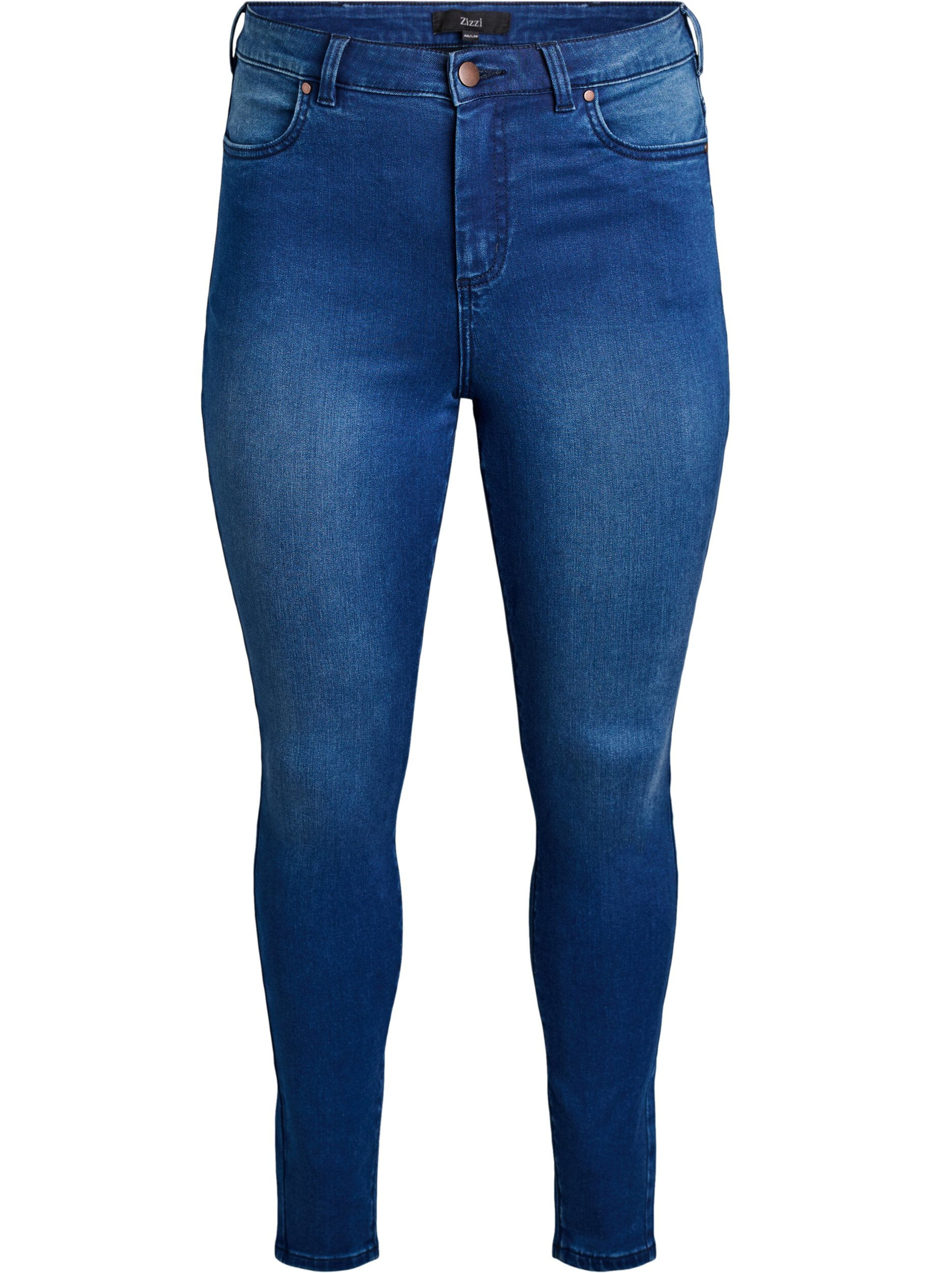 Zizzifashion Super slim Amy jeans with high waist, Blue, Packshot image number 0