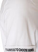 Cotton T-shirt with text embroidery, White, Packshot image number 3