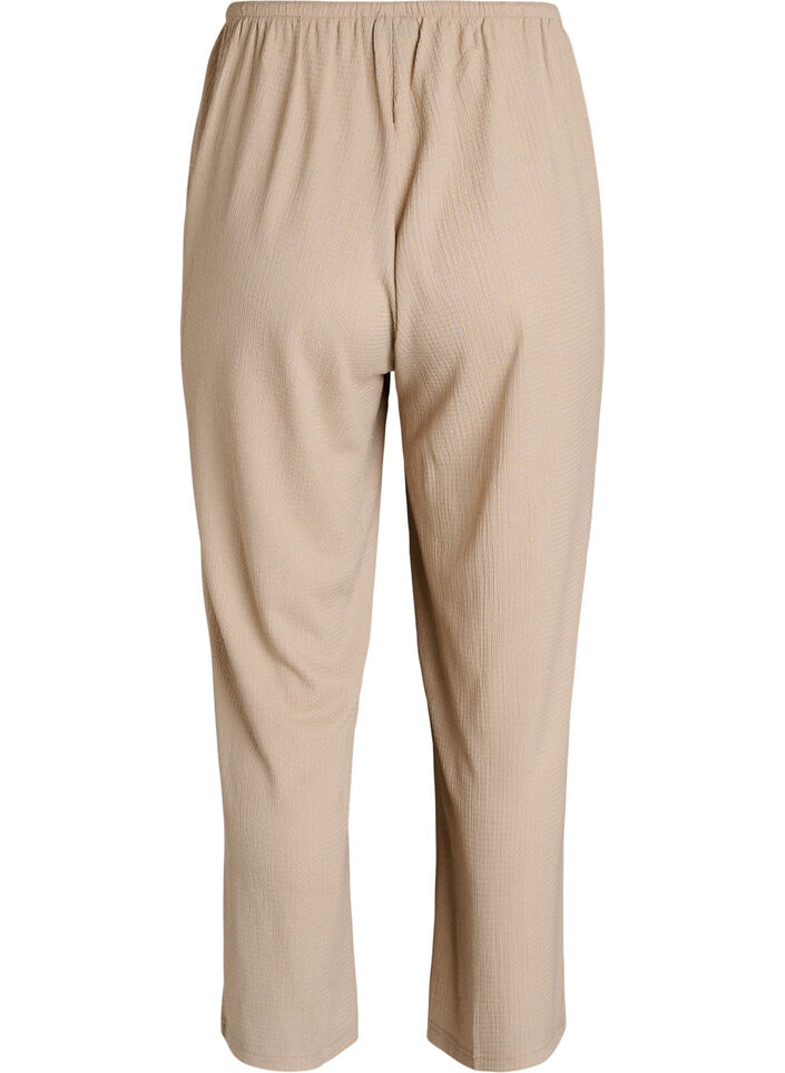 Wide-leg trousers in a light textured fabric, Beige, Packshot image number 1