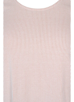 Striped blouse with 3/4 sleeves, Pecan Brown Stripe, Packshot image number 2