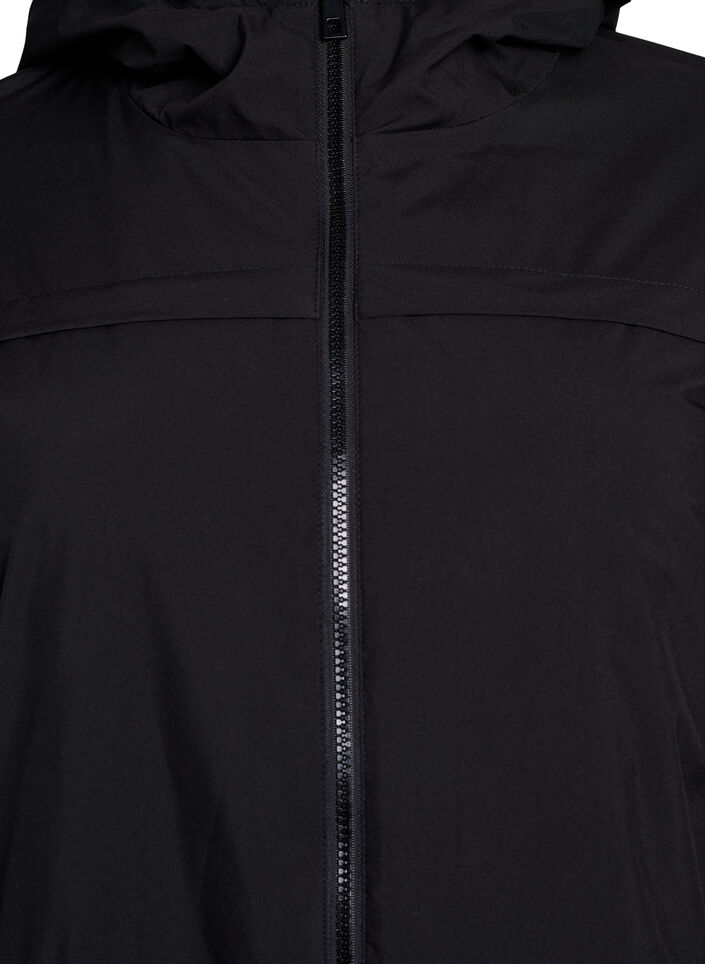 Lightweight padded parka with a hood, Black, Packshot image number 2