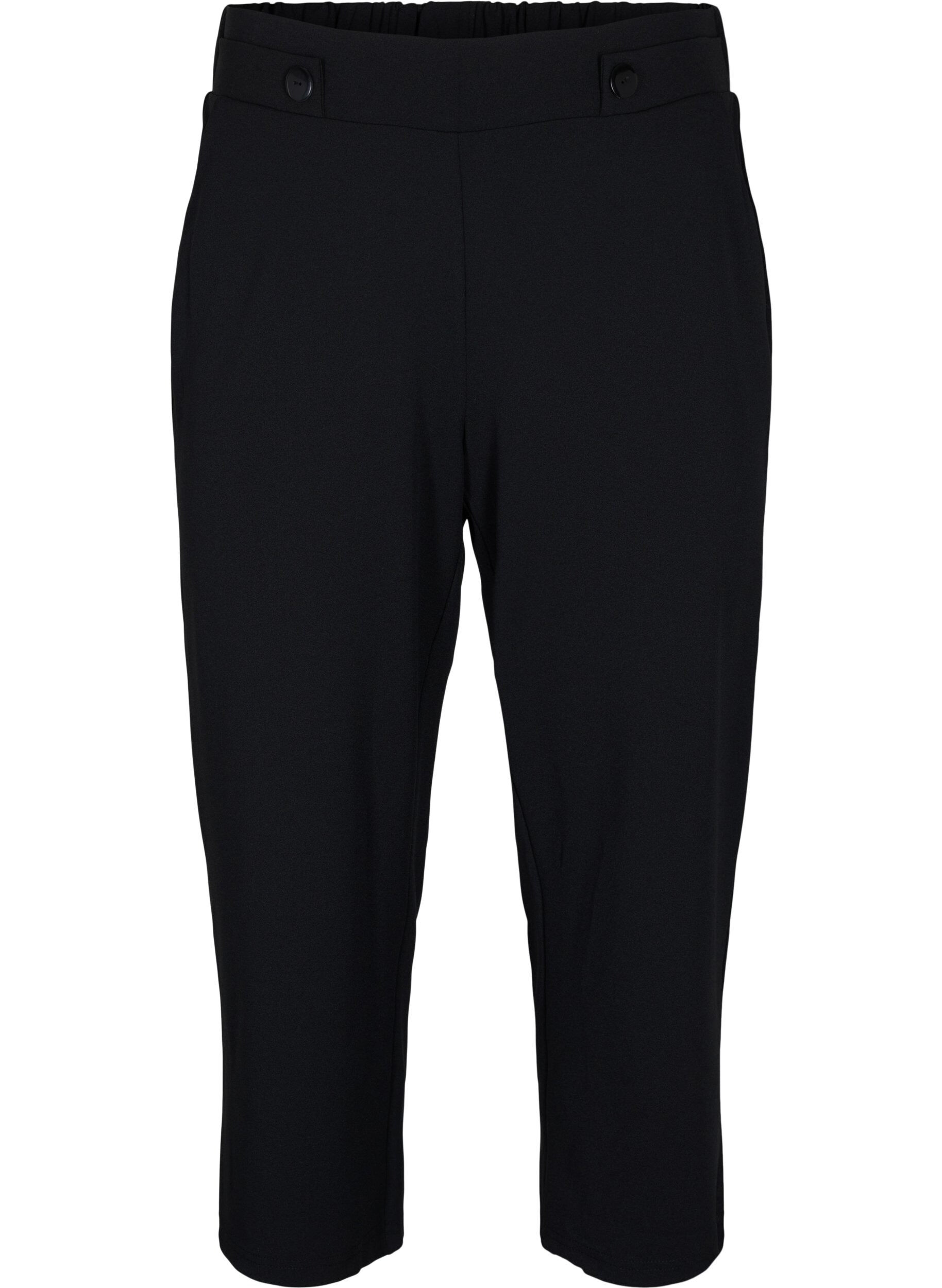 Zizzifashion Ankle length trousers with loose fit, Black, Packshot image number 0