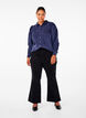 Bootcut corduroy pants with a high waist, Black, Model image number 0