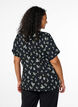FLASH - Short-sleeved blouse with texture, Black, Model image number 2