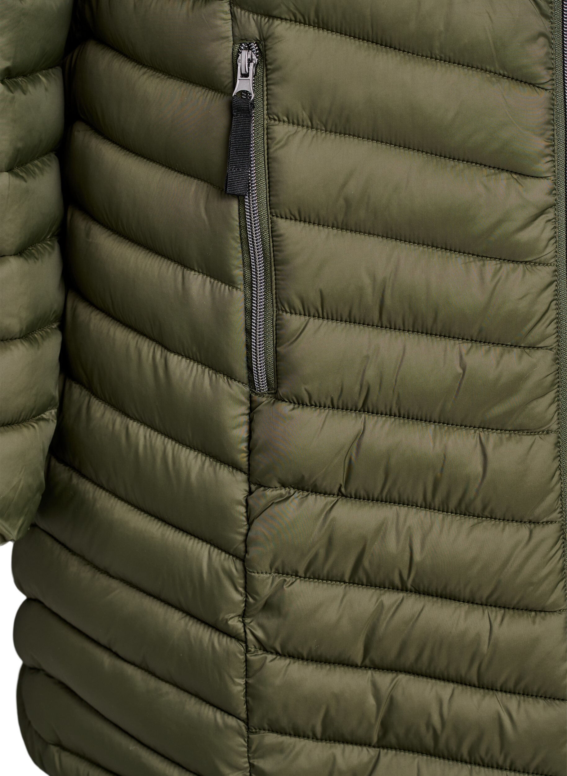 ZizzifashionLightweight jacket with pockets and a detachable hood, Green, Packshot image number 3