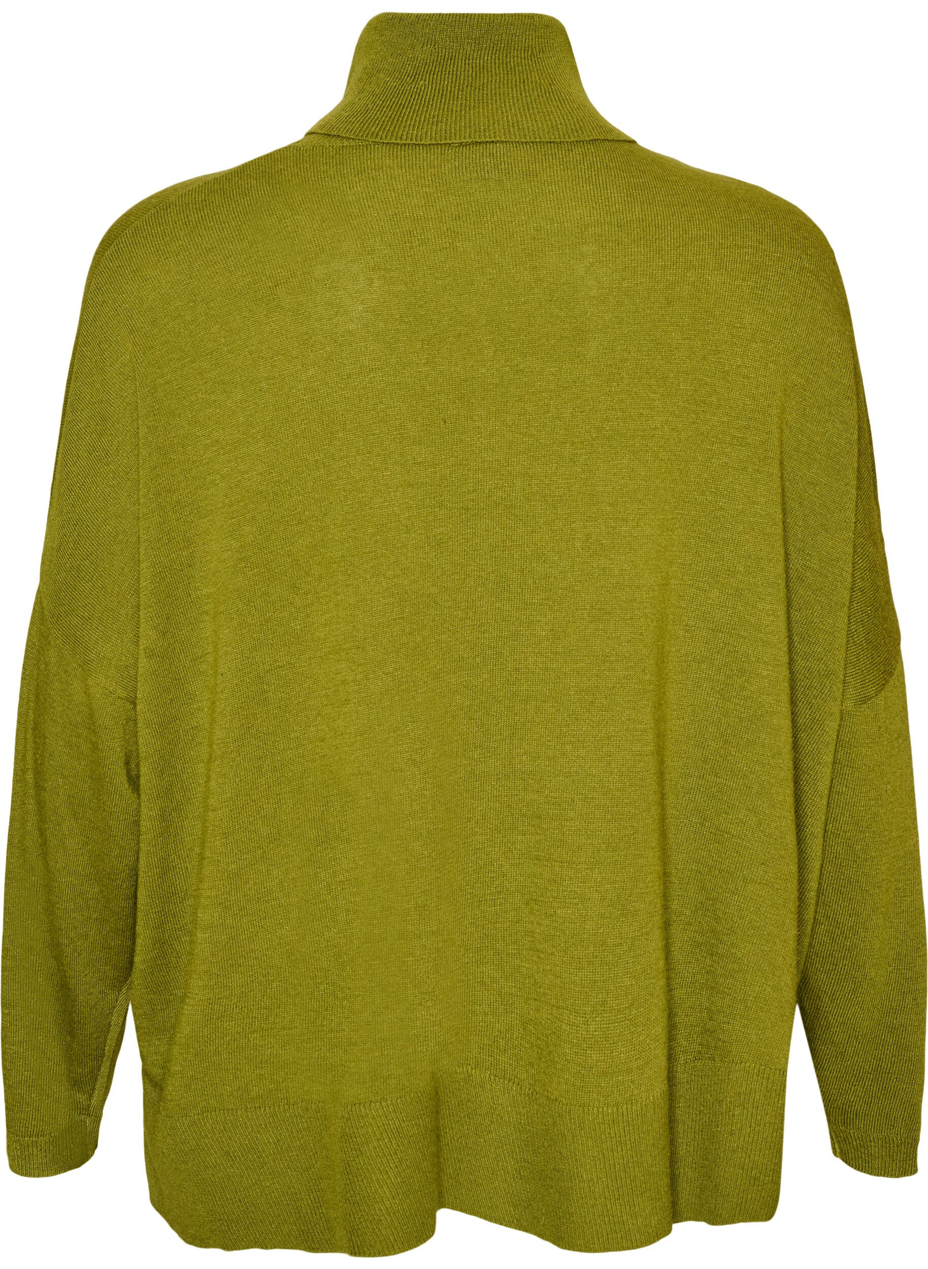 ZizzifashionTurtleneck jumper with a loose fit, Green, Packshot image number 1