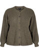 Rib knit cardigan with buttons, Green, Packshot image number 0