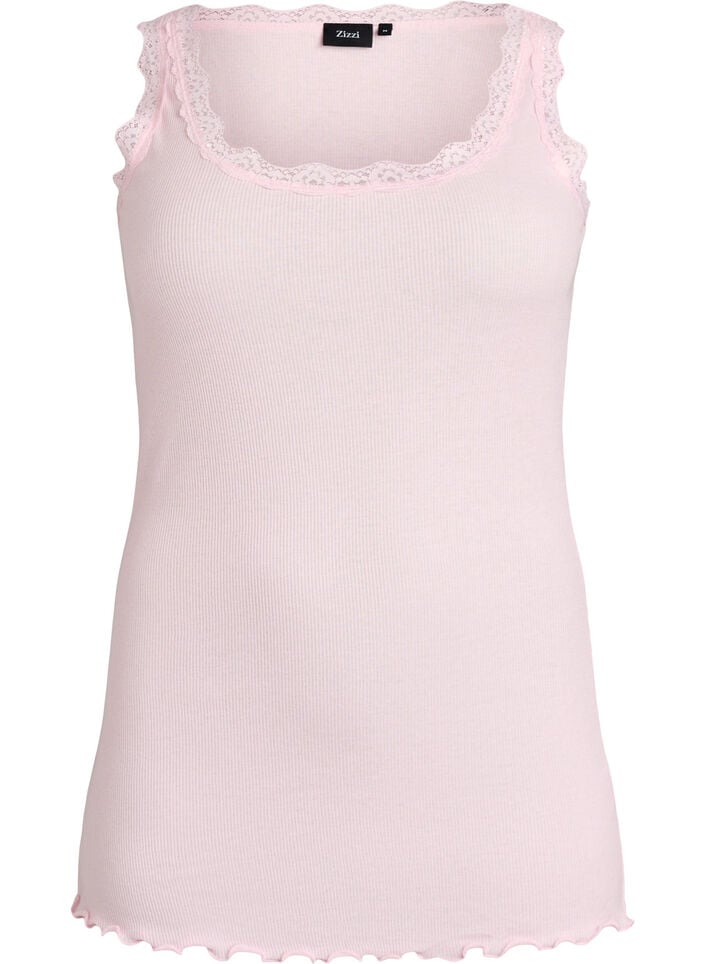 Top with lace trim, Rose, Packshot image number 0