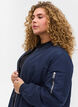 Long bomber jacket with pockets, Navy Blazer, Model image number 2