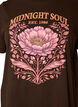 Organic cotton T-shirt with front print, Brown, Packshot image number 2