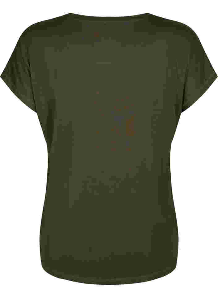 Short sleeved workout t-shirt, Forest Night, Packshot image number 1