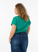 Short-sleeved cotton blend T-shirt, Green, Model image number 2