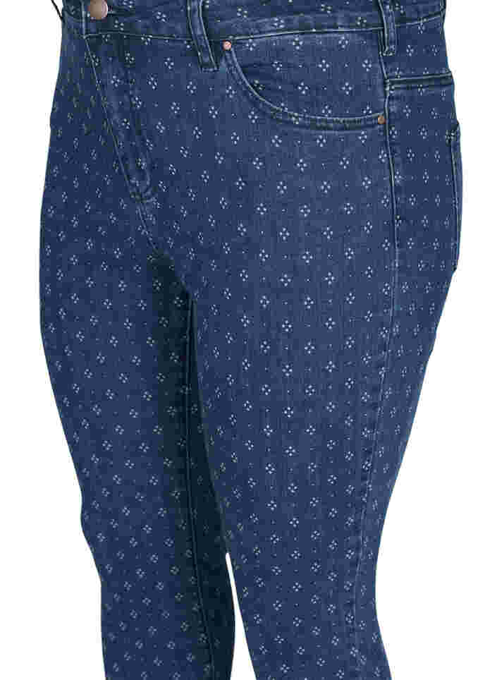 Super slim Amy jeans with print details, Dark blue, Packshot image number 2