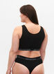 Cotton g-string with a regular waist, Black, Model image number 1