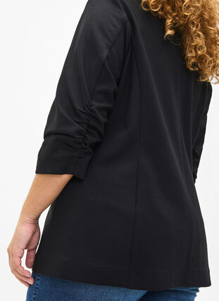 Blazer with 3/4 sleeves, Black, Model image number 2