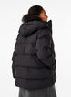 Short puffer jacket with hood, Black, Model image number 2