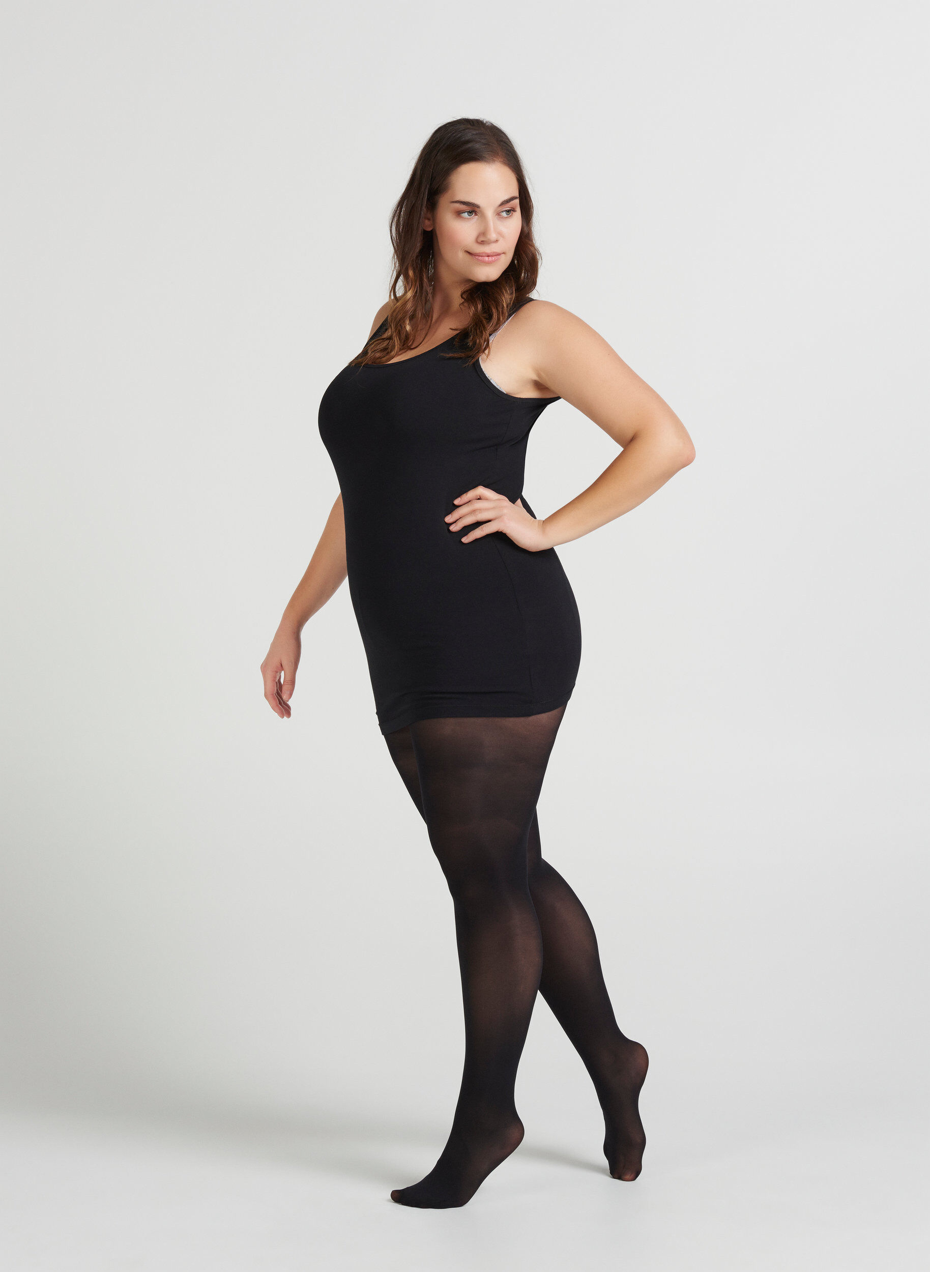Zizzifashion40 denier tights, Black, Model image number 2