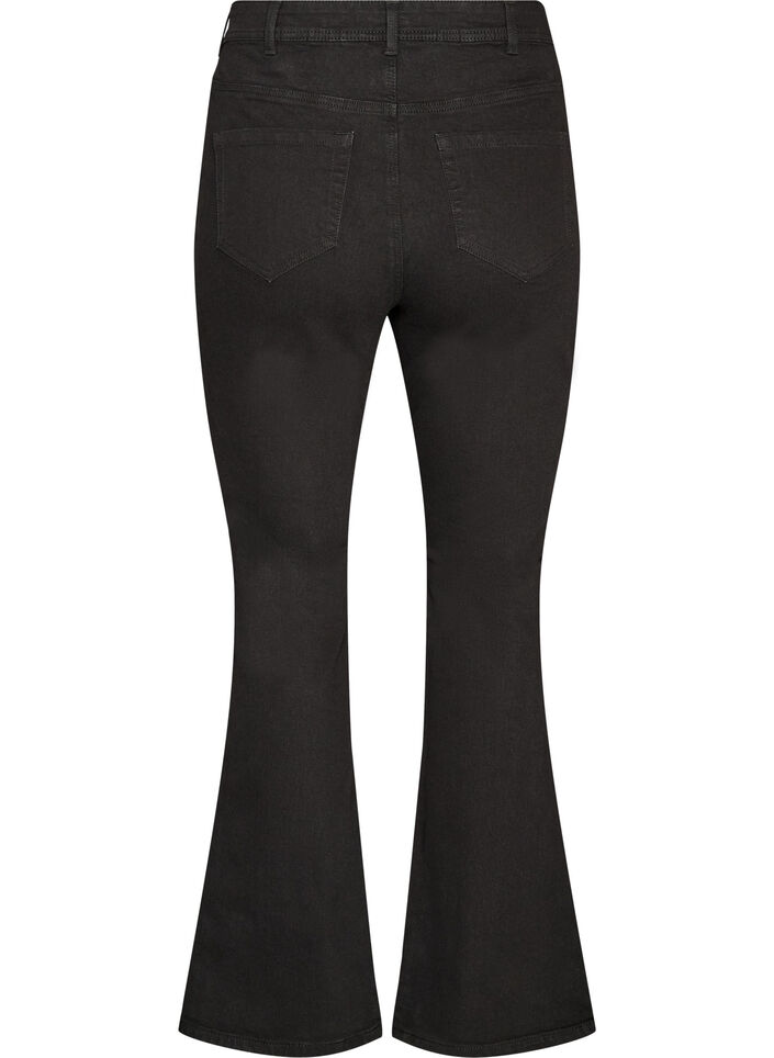 High waisted jeans with bootcut, Black, Packshot image number 1