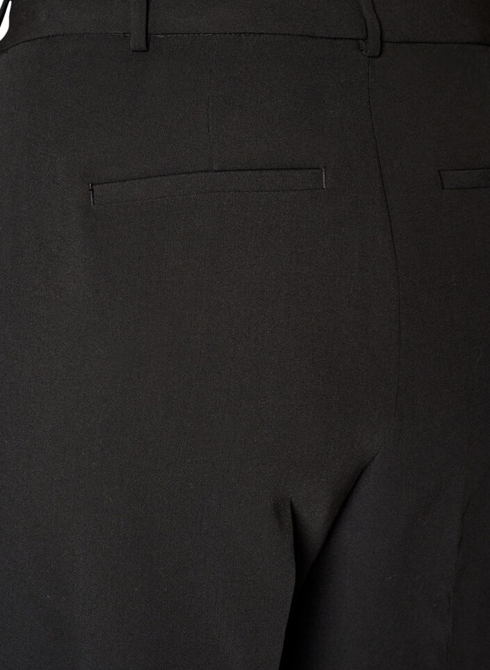 Tailored trousers with wide legs and high waist, Black, Packshot image number 3