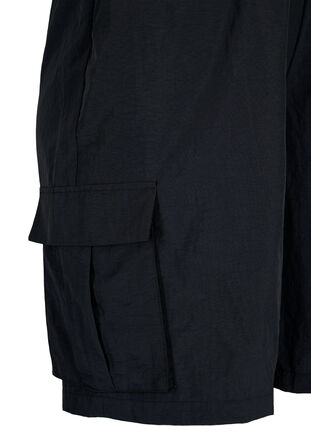 High-waisted Shorts with cargo pockets, Black, Packshot image number 2