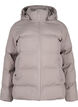 Short puffer jacket with hood, Beige, Packshot image number 0