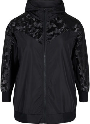 Sports jacket with tone-on-tone pattern, Black, Packshot image number 0
