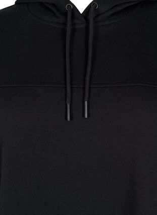 Sweatdress with colorblock and pockets, Black, Packshot image number 2